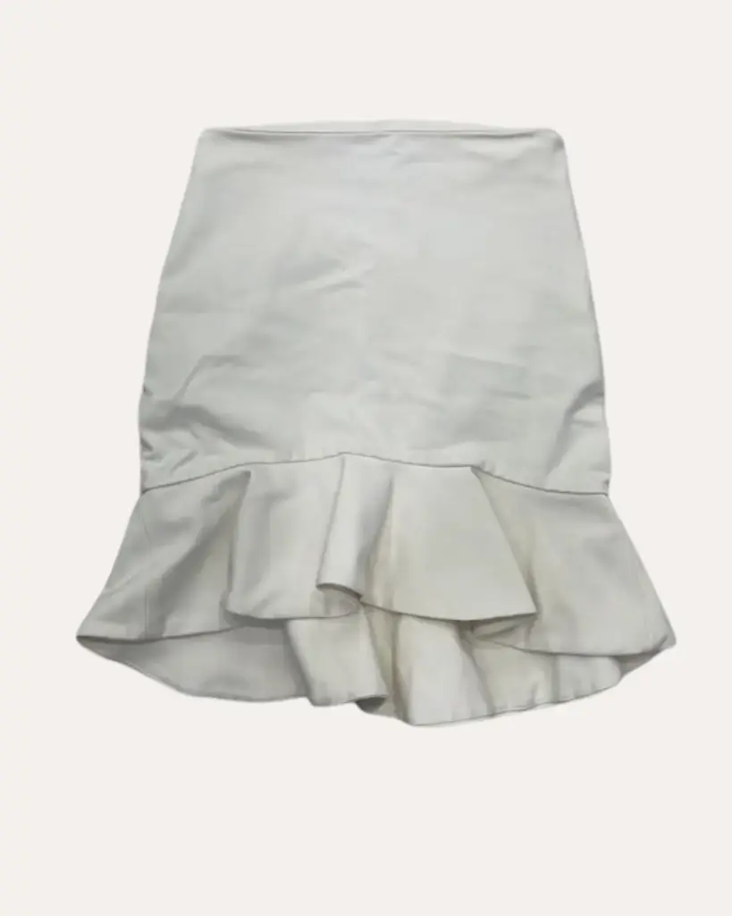 FALDA BEIGE ZARA 