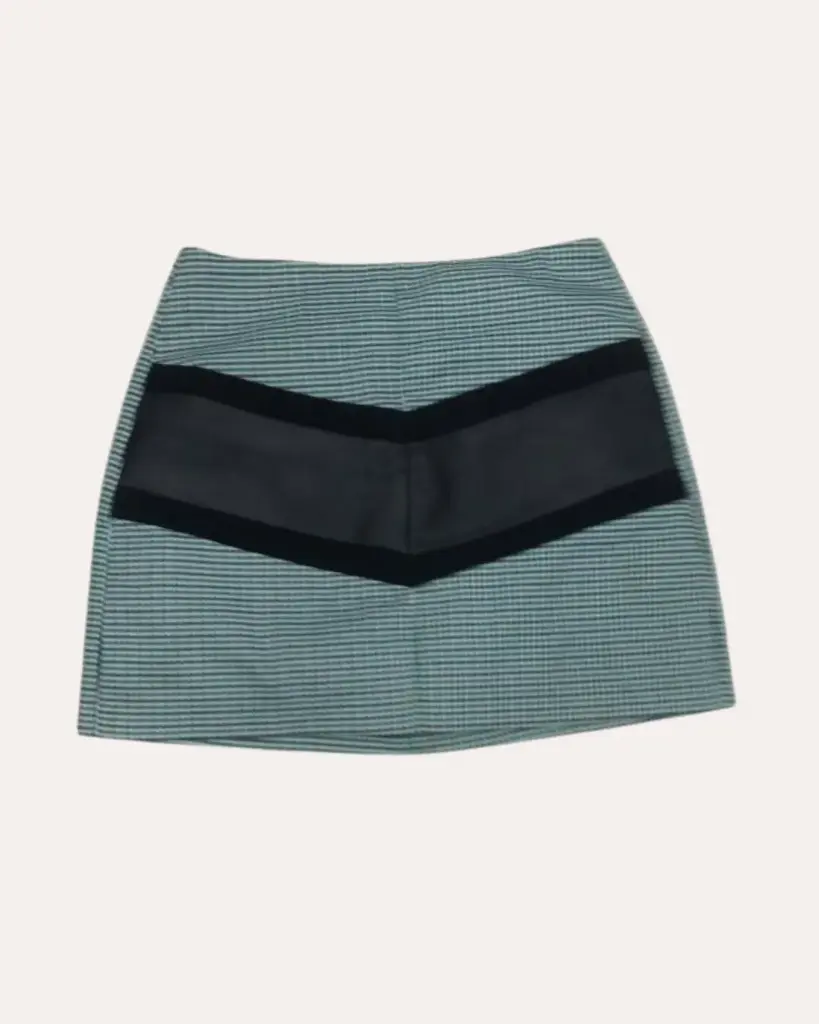 FALDA CUADROS VERDES Y NEGROS STRADIVARIUS