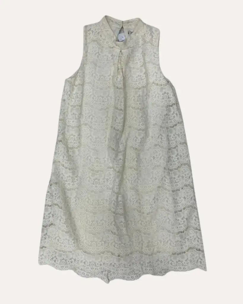 VESTIDO ENCAJE BEIGE ART CLASS