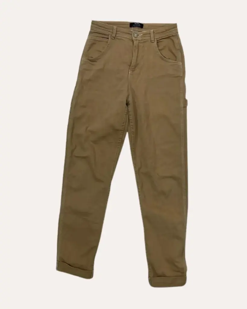 PANTALON MARRON CLARO BERSHKA 