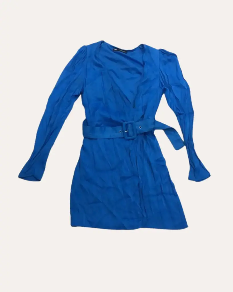 VESTIDO AZUL CIELO ZARA 