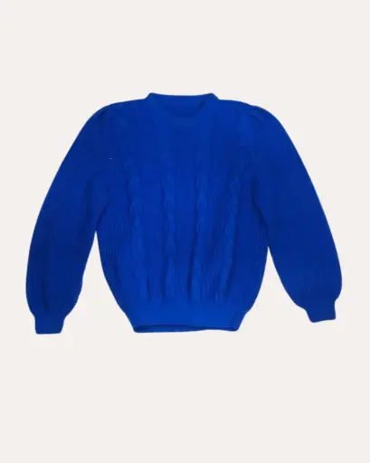 [VES934] SUETER TEJIDO AZUL ELECTRICO 