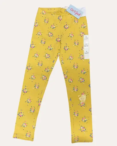 [MFM091] LEGGING AMARILLO CON FLORES CAT&JACK