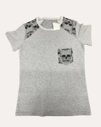 [MM050] FRANELA GRIS CON CALABERA KIDS