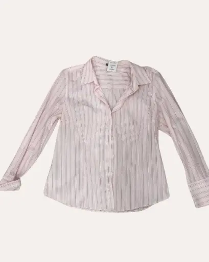 [MOT581] CAMISA BLANCO RAYAS ROSA ANN TAYLOR 