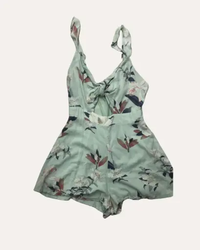 [VBM667] BRAGA VERDE CON FLORES PULL&BEAR