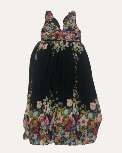 [OSM217] VESTIDO NEGRO FLOREADO EVER PRETTY