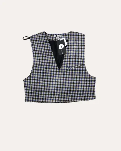 [MMR123] CHALECO ESTAMPADO PIED-DE-COQ TRK 