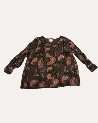 [XXL667] BLUSA DE BACTERIAS MARRONES 