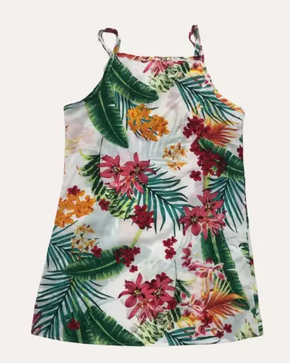 [JAA006] VESTIDO ESTAMPADO TROPICAL 