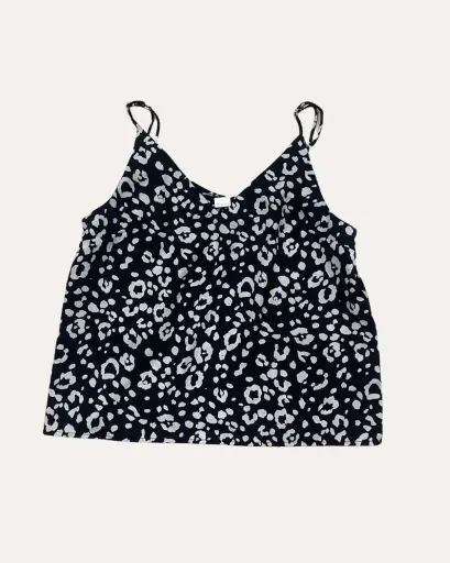 [DH805] BLUSA NEGRO CON BLANCO 