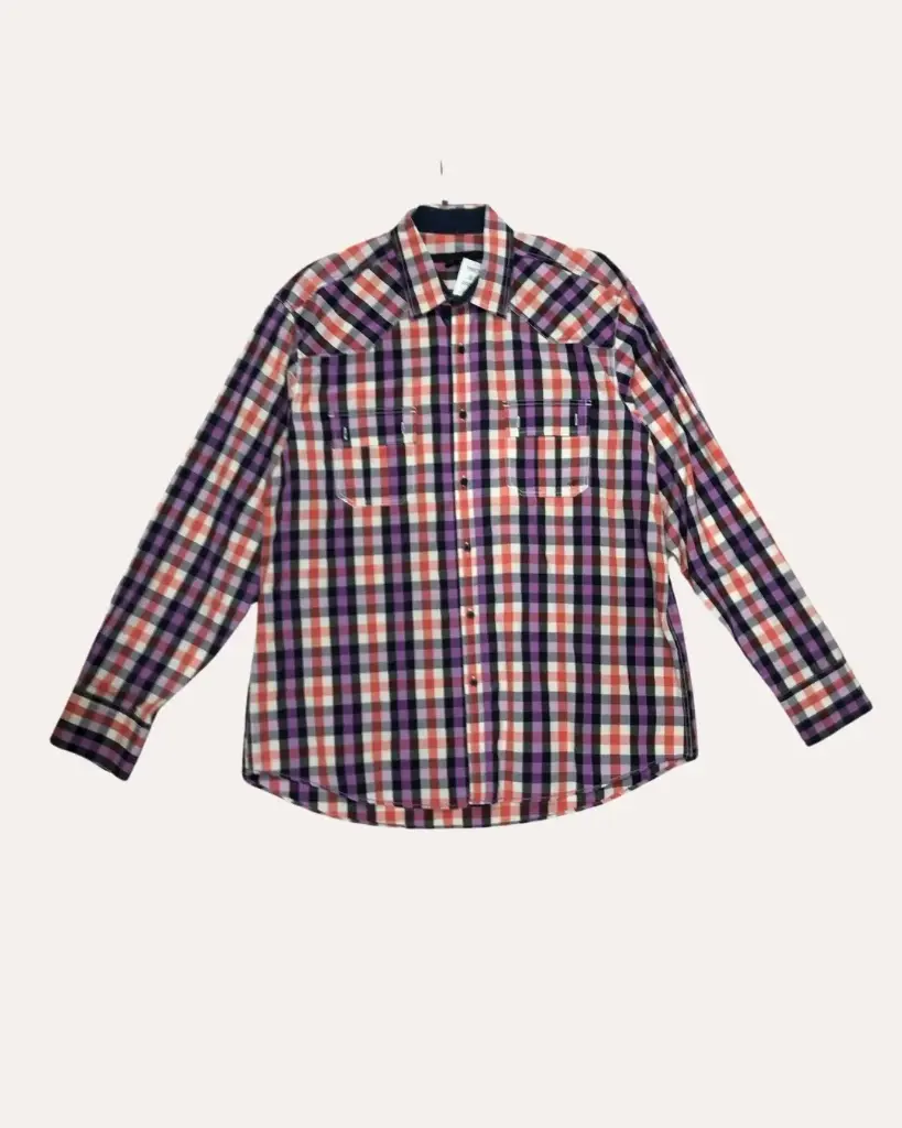 CAMISA ESTAMPADA DE CUADROS DE COLORES KENNETH COLE