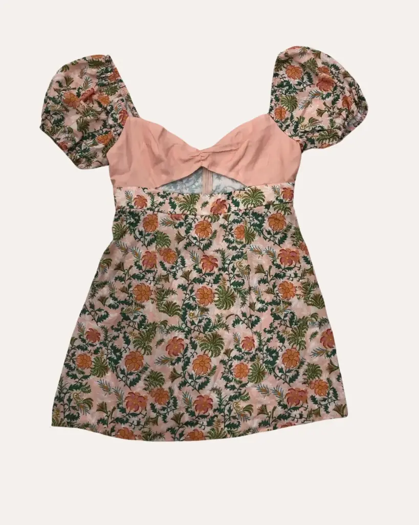 VESTTIDO  ROSA DE FLORES