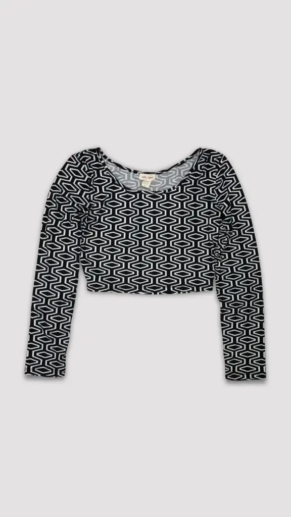 BLUSA NEGRO CON BLANCO