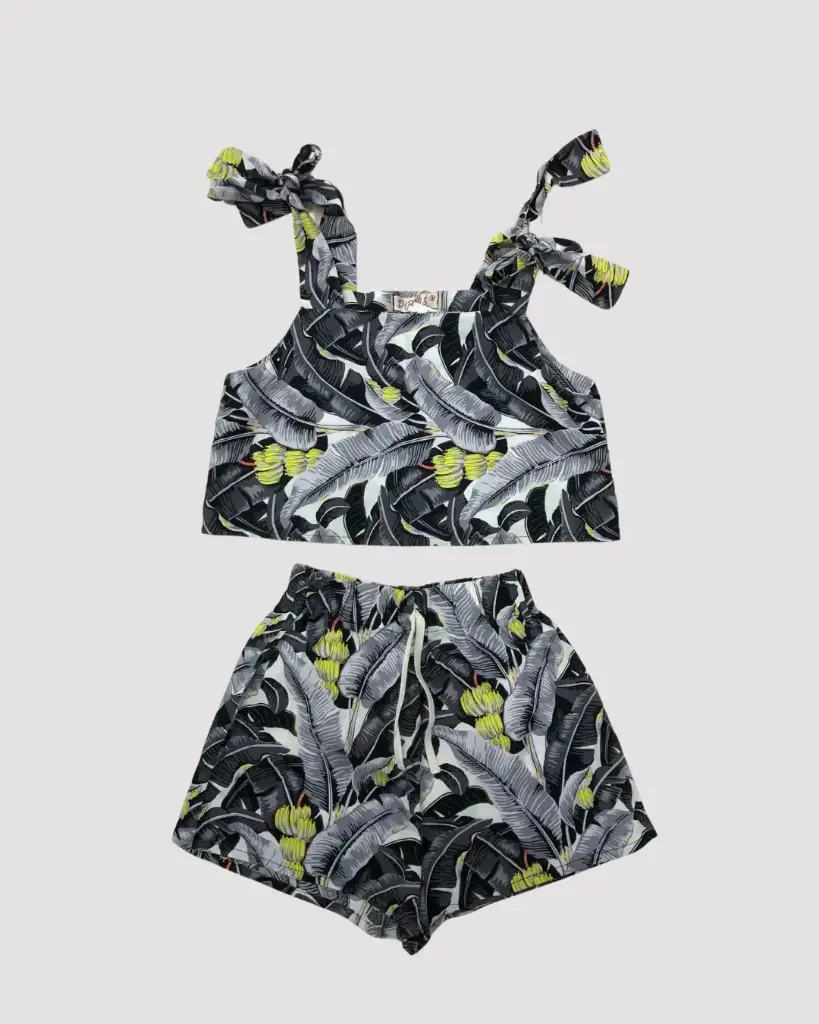 CONJUNTO  GRIS CON NEGRO 