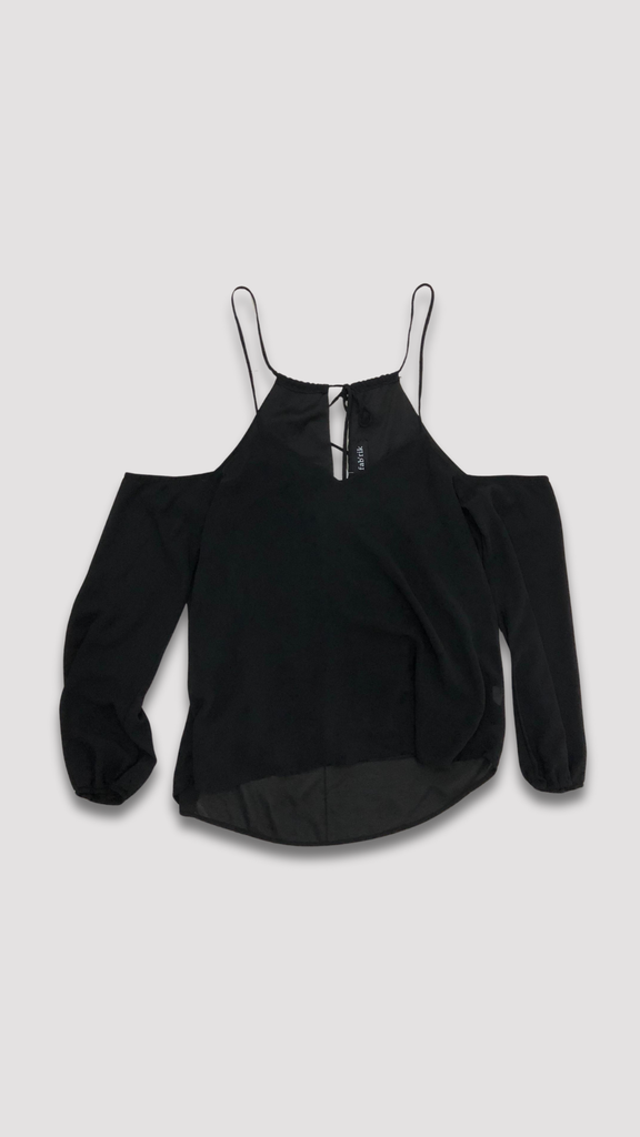 BLUSA NEGRO CON TRANSPARENCIA