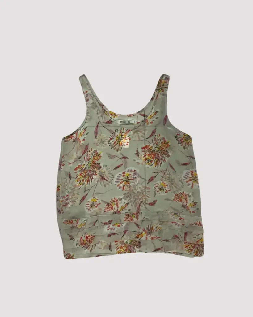 BLUSA TRANSPARENTE CON FLORES 