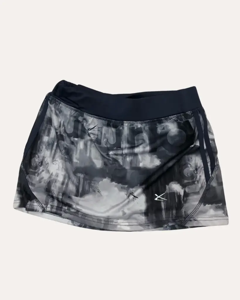 FALDA DEP GRIS CON ESTAMPADO