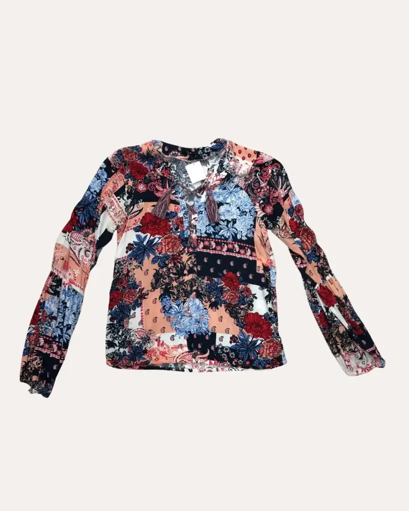 BLUSA ROSA CON FLORES ELA