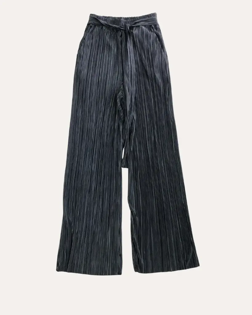 PANTALON GRIS PLIZADO CREAM & ROUGE 