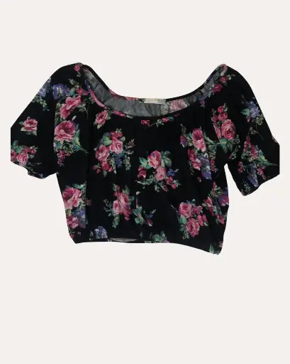 [GAT013] BLUSA NEGRA CON FLORES AGACI AGACI AGACI