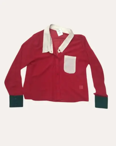 [ES053] BLUSA ROJO,VERDE Y BLANCO 