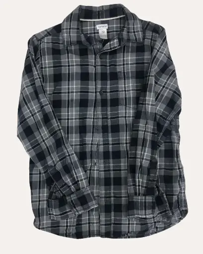 CAMISA GRIS CON CUADROS NEGROS CARTER'S