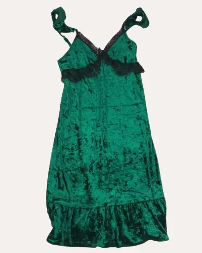 [KF677] VESTIDO VERDE DE TERCIOPLEO 