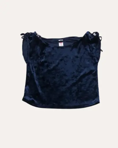 [ABY880] BLUSA TERCIOPELO AZUL ATELIER LAUMARLIS