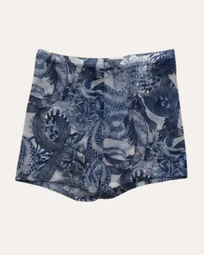 [GGN108] SHORT BERSHKA AZUL TRANSPARENTE 