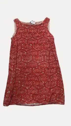 [JAA006] VESTIDO NARANJA CON BEIGE 