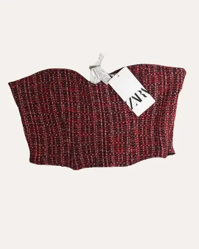 [ALP405] TOP ROJO CON NEGRO (NUEVO)