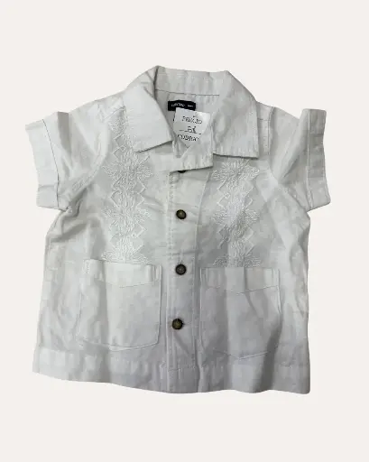 [AH759] GUYABERA BLANCA DE LINO BABY GAP