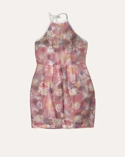 [CAB474] VESTIDO  COLORES Y ENCAJE