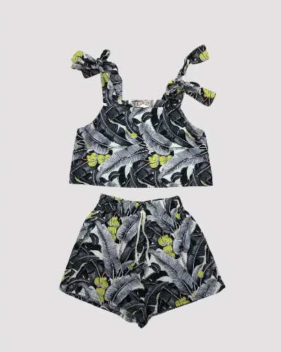 [DD536] CONJUNTO  GRIS CON NEGRO 