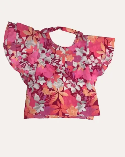 [ELY200] BLUSA  FLOREADO ROSADO