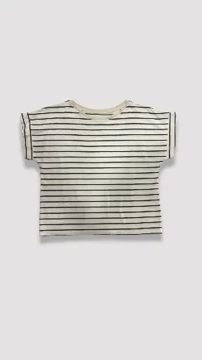 [ELY200] BLUSA  BLANCA CON RAYAS NEGRAS 