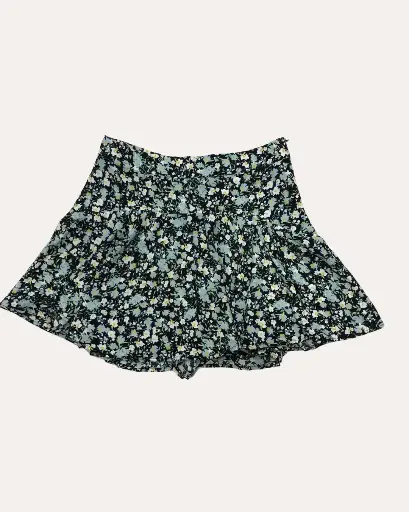 [ENS006] FALDA SHORT NEGRA FLOREADO