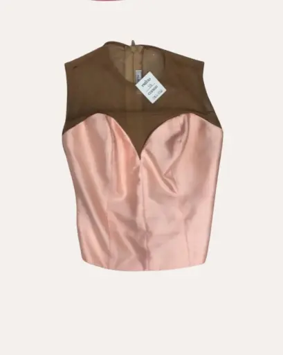 [GPZ368] TOP  ROSA CON MALLA