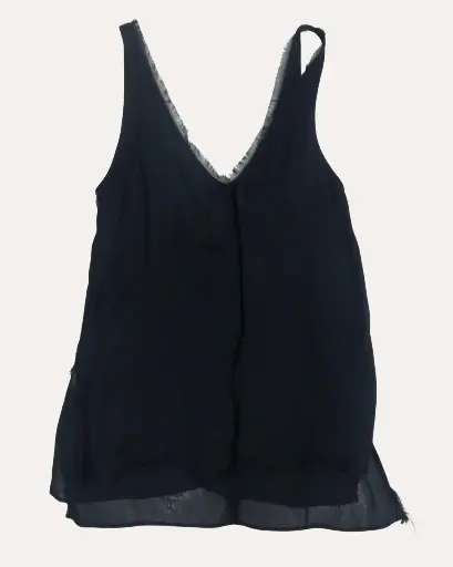 [IA432] BLUSA NEGRO TRANSPARENTE