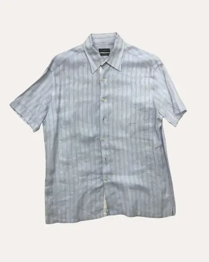 [MLO785] CAMISA AZUL CON RAYAS BLANCAS ZARA
