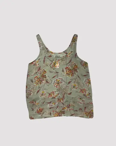 [MOT581] BLUSA TRANSPARENTE CON FLORES 