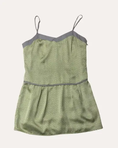 [MCF183] VESTIDO  AMARILLO Y GRIS 