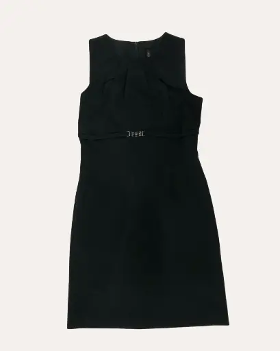 [MAR636] VESTIDO NEGRO CON BALINES
