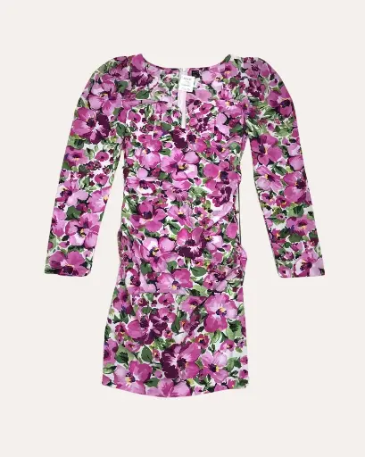 [MYO390] VESTIDO  FLOREADO MORADO