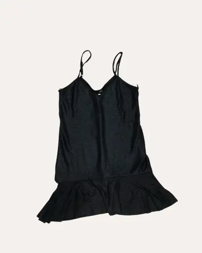 [ATVB388] VESTIDO  NEGRO DE BRILLO 