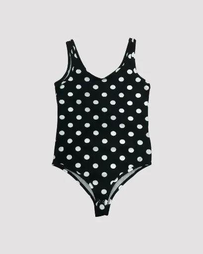 [ATVB388] BODY  NEGRO CON PUNTOS BLANCOS