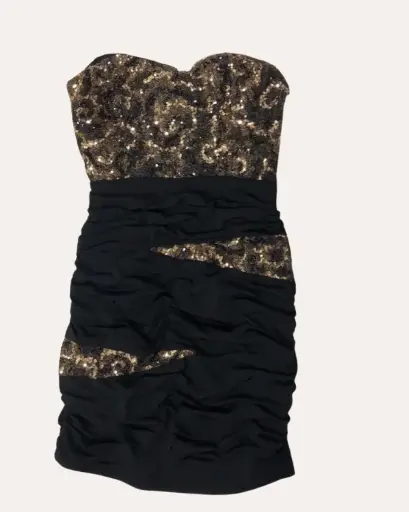 [VMI748] VESTIDO NEGRO CON LENTEJUELAS