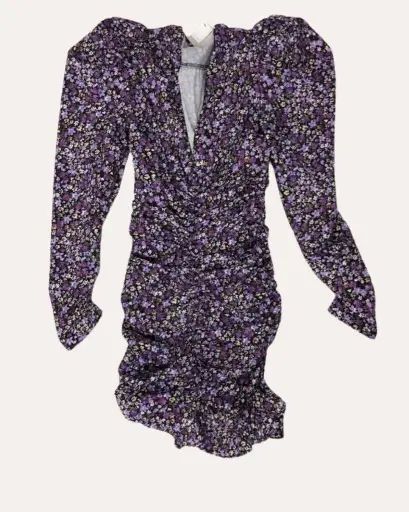 [VMI748] VESTIDO MORADO FLOREADO 