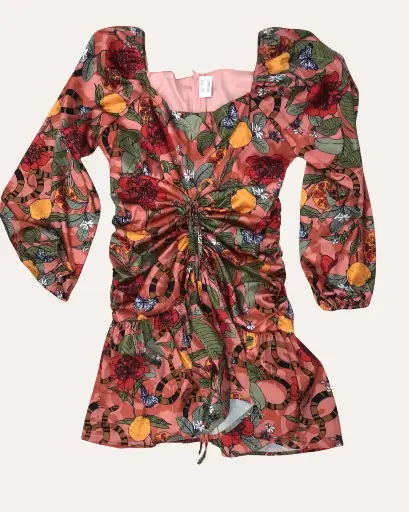 [RDZ805] VESTIDO ESTAMPADO FLORES